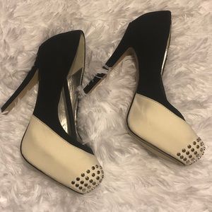 Amour Black & White Stiletto Pumps